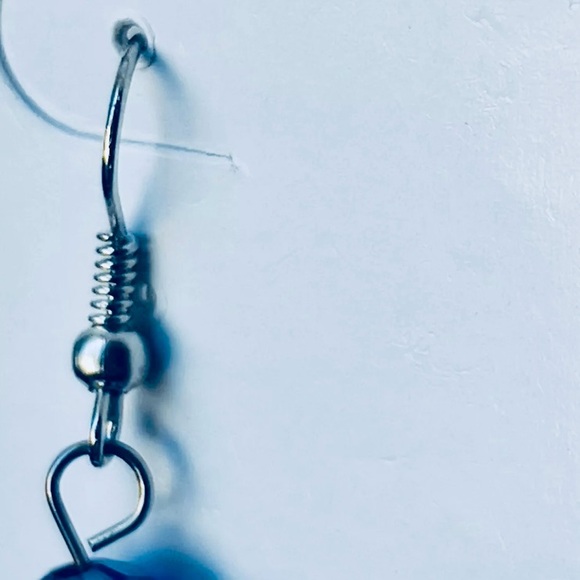 New Purple Blue Beads Dangling Earrings NY By The Bay - Picture 4 of 5